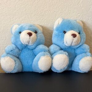 Plush Blue Teddy Bear Soft Stuffed Toy - Set of 2